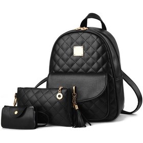 Resim Rhombus Pu Sırt Çantası 3'ü 1 Arada Çok İşlevli Ana Çanta El Çantası Diğer 