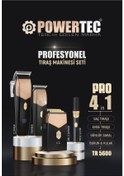 Resim Powertec TR-5600 Pro 4in1 Profesyonel Tıraş Makinesi Seti + Önlük 
