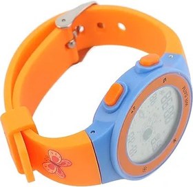 Resim KIMISS Çocuklar Için Dijital Spor Saat Erkek Ve Çocukları - LED Arkadan Aydınlatmalı Kronometre, Takvim Ve Alarm - Aktiviteler (kelebek turuncu) 