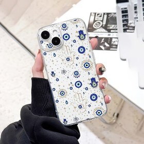 Resim Gözlü Desenli Şeffaf Kabuk TPU Anti-Düşme Tam Kapsama Hassas Koruma Kılıfı Apple iPhone6/7/8/X/Xs/Xr/Xs Max/11/12/13/14/15/16Pro Max için 