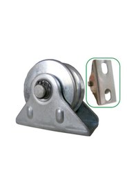 Resim 40 Lik Kepli Metal Makara Ray Tekeri 40 Mm Kapi Makarasi Gazi 