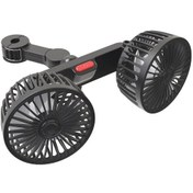 Resim Mufunye Araç Arka Koltuk Usb Fanı - 3 Kademeli Güçlü Hava Akışı, 360 Dönebilir 