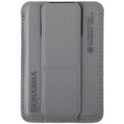 Resim Magsafe Şarj Özellikli SkinArma Kado Kavrama Standlı Kartlık Gri 