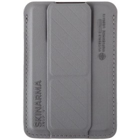 Resim Magsafe Şarj Özellikli SkinArma Kado Kavrama Standlı Kartlık Gri 