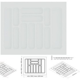 Resim Çekmece İçi Kaşıklık, Düzenleyici, Organizatör 62 Cm X 49 Cm Beyaz 