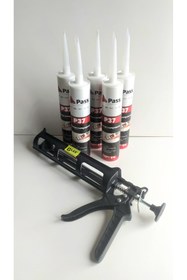 Resim Glax Tools 5 Adet Strafor Stropiyer Kartonpiyer Duvar Paneli Süpürgelik Yapıştırıcı Silikon Tabancası 