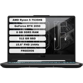 Resim ASUS TUF Gaming A15 FA506NF-HN004 AMD Ryzen Uyumlu5 7535HS 8GB 512GB SSD RTX2050 Freedos 15.6" FHD 