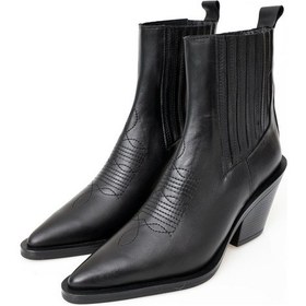 Resim Siyah Nakışlı Western Bot 123303 Siyah 