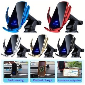 Resim Xuweiwei Mavi 15w Kablosuz Sarj Kizilotesi Sensor Otomatik Acma Kapama Emme Kupu Hava Cikis Kelepceleri İphone 16 11 Xr Xs S25 Uygun Pil Dahil Degil 