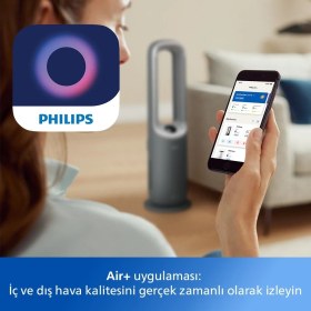 Resim Philips 8000 Serisi Air Performer 3in1 Hava Temizleme Cihazı, 270 M³/sa Temiz Hava Hızı (Cadr), Fan ve Isıtıcı, Air+ Uygulaması, AMF870/15 