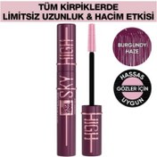 Resim MAYBELLİNE NEW YORK LASH SENSATİONAL SKY HİGH MASKARA BURGUNDY 