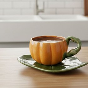 Resim Balkabağı Kahve Fincani - Zarif Balkabağı Fincanı 150 ml 