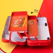 Resim Disney Yıldız McQueen 3D Kalem Kutusu - Sevimli Karikatür Tasarımı, Büyük Kapasiteli 3 Katlı Metal Organizatör Saplı, Okul Malzemeleri ve Kırtasiye için Taşınabilir Kırmızı Kılıf, Mükemmel Doğum Günü veya Noel Hediyesi, Kırtasiye Depolama | Canlı Öğle Yemeği Kutusu | Dayanıklı Kılıf 
