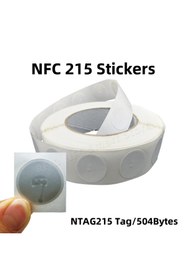 Resim Guang Hongrun LAYERWORKS 1 ADET NFC Tag NFC215 Stickers Tags RFID Sticker 14443A 13.56MHz for Business Card 