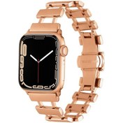 Resim iOS Uyumlu Watch Serisi İçi Boş Paslanmaz Çelik Saat Kordonu 8-7 41mm / Se 2-6-se-5-4 40mm / 3-2-1 38mm 