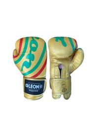 Resim Leon Curved Deri Kick Boks Ve Muay Thai Eldiveni Altın 