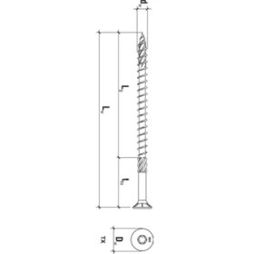 Resim Klimas Havşa Başlı Torx Ahşap Vidası - 6X300 mm | 100’LÜ Paket - Profesyonel Ahşap Montaj Vidası 