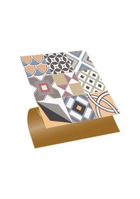 Resim Tink Kendinden Yapışkanlı Geometrik Karma Pop Art Desenli Pvc Karo 30x 