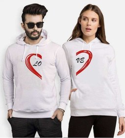 Resim Tshirthane Love Sevgili Kombinleri Kapüşonlu Kombini 