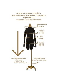 Resim Gold Ayak Pantolon Giyebilen 40beden Ahşap Kollu Terzi Mankeni 12 