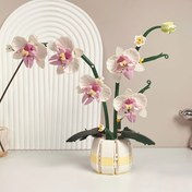 Resim Butterfly Designli Zarif Beyaz ve Pembe Orkide Vazosu - Ona Mükemmel Sevgililer Günü Hediyesi, Ev Dekoru, Aşk Temalı Bitki, ABS Malzeme, Sevgililer Günü Süslemeleri İçin İdeal, Romantik Hediye Fikri | Kelebek Dekoru | Dayanıklı Dekor 