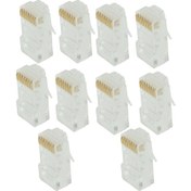 Resim 10X RJ50 Cat5 Keystone Ethernet Punch Down Cat5 Ağ Modülü Adaptörü (Yurt Dışından) 