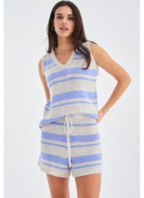 Resim Peraluna Laura Top & Shorts Yazlık Kadın Triko Şort Takım Taş - Lila Taş Rengi - Lila 
