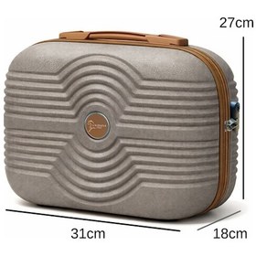 Resim Orta Boy Valiz + Makyaj Çanta Taş-taba 1167 Taş 