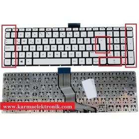 Resim HP Uyumlu 809031-001 809031-141 809032-001 Klavye (Beyaz Tr) Büyük Enter - 539588153 