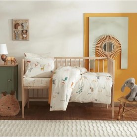 Resim Karaca Home Jungle Bej Bebek Nevresim Takımı 