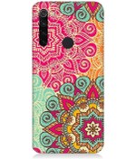 Resim Xiaomi Redmi Note 8 Uyumlu Silikon Kılıf Tribal Mandala Çiçek 