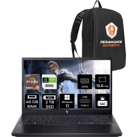 Resim Acer Nitro V 15 Amd Ryzen 5 7535HS 40GB 2tb SSD RTX3050/6GB 15.6" Fhd 144Hz Windows 11 Home Taşınabilir Bilgisayar & Per4 Çanta NHQPFEY002P324 