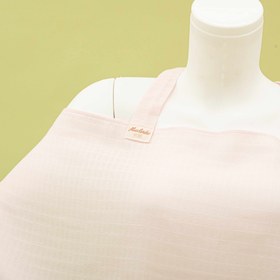 Resim Çift Katlı Muslin Emzirme Önlüğü - Bebe Pembe Muslin 
