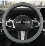 Resim Xuweiwei Ağır Hizmet Ve İnşaat Aracı 20in Pu Deri Kaymaz Direksiyon Kılıfı Gri 