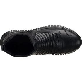 Resim Costo Shoes AG1923 Siyah Dana Derisi Boğaz Kısım Streçli Giyimi Kolay Rahat Geniş Kalıp Kauçuk Taban 