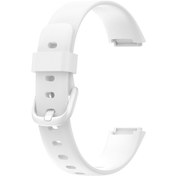 Resim Fitbit Luxe Silikon Renkli Toka Saat Bandı İçin Xdfind, Boyut: L Beyaz 