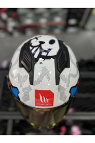 Resim MT Helmets Stinger 2 Yozu İridyum Vizörlü (+1 Şeffaf Vizör) 