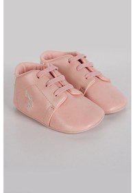 Resim U.S. Polo Assn. Pudra Bağcıklı Kız Bebek Ayakkabı 5274-30632 Pudra 