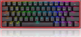 Resim Redragon K616 Fizz Pro% 60 3 Modlu Kablolu, 2.4Ghz Kablosuz, Bluetooth Mekanik Oyun Klavyesi, 61 Tuş 