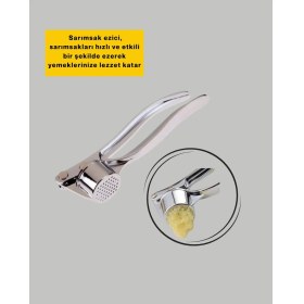 Resim Mutfak Sarımsak Ezici Kaymaz Saplı Güçlü Mekanizma 