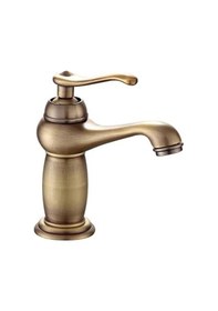 Resim İsaoğlu Yapı Antik Gold Banyo Bataryası Antik Gold Eskitme Lavabo Musluğu Vintage Armatür Gold 