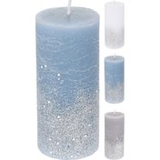Resim KPM Dekoratif Simli Sütun Mum - 11x5 cm - Asorti 