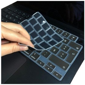Resim Apple Uyumlu MacBook Klavye Koruyucu Eski Türkçe F Dizilim Daktilo Tip Silikon Kapak Siyah 