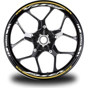 Resim Koyu Sarı Yamaha Fazer Takım Jant Sticker Etiket 