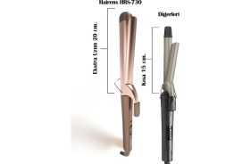 Resim Hairens HRS-730 Seramik Saç Maşası 32 mm Hızlı Isınma Özelliği ile 200 Dereceye Kadar Isı Ayarı 