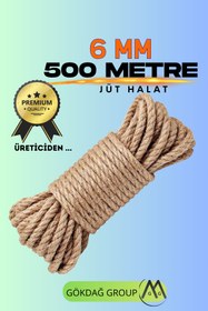 Resim GÖKDAĞ GROUP 6 MM 500 Metre Jüt Halat Dekoratif Hasır İp 