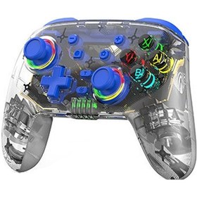 Resim Sones Ps3 / Ps4 İçin Çift Titreşimli Kablosuz Oyun Kumandası, Rgb Işıklar Mavi 