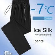 Resim Elson Erkek Yüksek Esneklik Spor Jogger Pantolonları, Fermuarlı Cepli Buz-Sıcak Kumaş, Yazlık Egzersiz ve Günlük Kullanım için Nefes Alabilir Hafif Tasarım, Siyah 