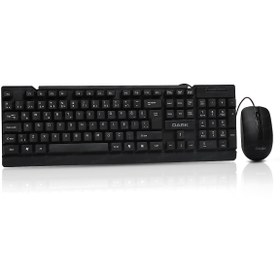 Resim DK-AC-KM1050 Türkçe Q Kablolu Ev & Ofis Slim Klavye & Mouse Set Dark