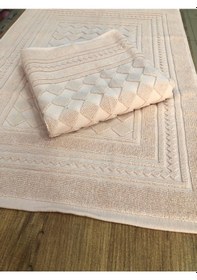 Resim Gonca %100 Pamuk 1 Adet Lüx Banyo Paspası Ayak Havlusu 50 X 70 Pudra 
